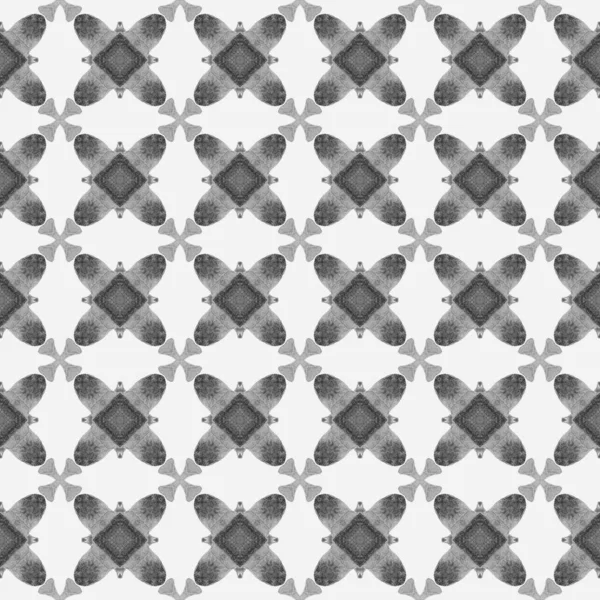 Мозаичный Бесшовный Рисунок Черно Белый Стиль Шикарный Летний Дизайн Текстиль — стоковое фото