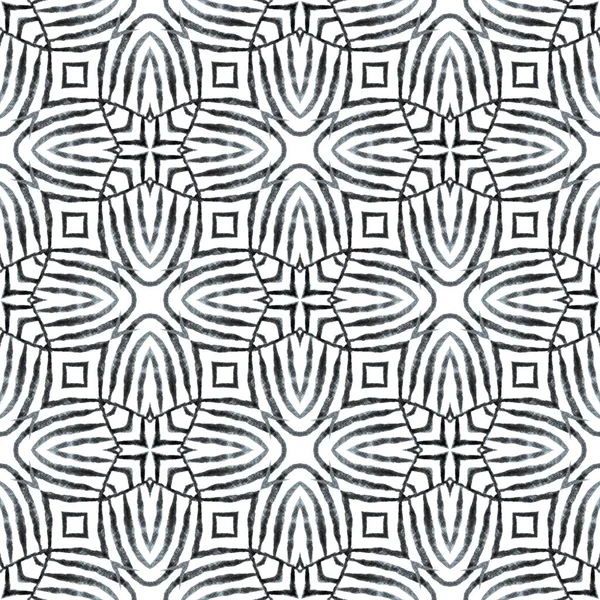 Textilní Hotový Nevšední Potisk Plavky Tapety Obaly Černobílý Unikátní Boho — Stock fotografie