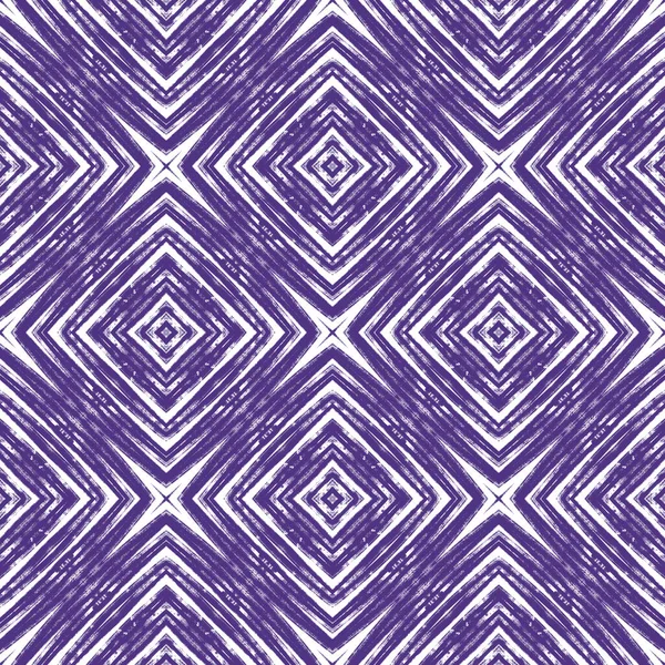 アラベスクの手描きパターン 紫色の対称万華鏡の背景 繊維準備ができて完全に印刷 水着生地 唐草模様の手描きデザイン — ストック写真