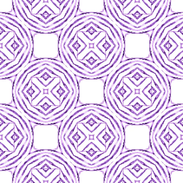 Striped Hand Drawn Design Purple Ravishing Boho Chic Summer Design — Stock Photo, Image