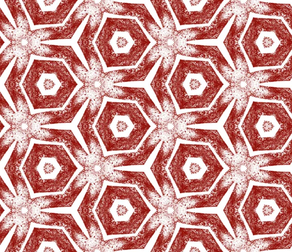 Striped Hand Drawn Pattern Maroon Symmetrical Kaleidoscope Background Repeating Striped — Stock Photo, Image