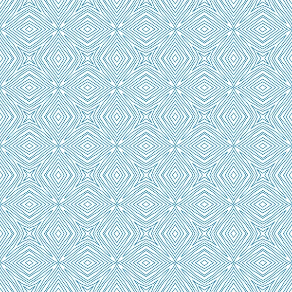 Tekrar Eden Mayo Tasarımı Mavi Simetrik Kaleydoskop Tekstil Hazır Yaratıcı — Stok fotoğraf