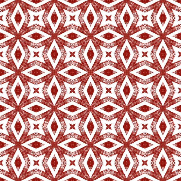 Modèle Sans Couture Exotique Vin Rouge Symétrique Fond Kaléidoscope Textile — Photo
