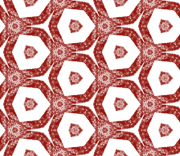 Mosaisch Nahtloses Muster Weinroter Symmetrischer Kaleidoskop Hintergrund Textilfertiger Ekstatischer Druck — Stockfoto