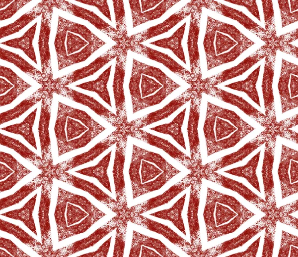 Arabesque Hand Drawn Pattern Maroon Symmetrical Kaleidoscope Background Oriental Arabesque — Stock Photo, Image