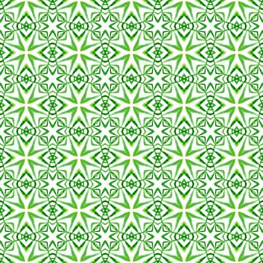 Tekrar eden çizgili el çizgisi sınırı. Yeşil inanılmaz boho şık yaz tasarımı. Tekstil hazır baskı, mayo kumaş, duvar kağıdı, ambalaj. Çizgili el çizimi tasarımı.