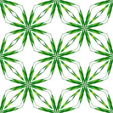 Tekstil hazır güzel baskı, mayo kumaş, duvar kağıdı, ambalaj. Yeşil büyüleyici boho şık yaz tasarımı. Tekrar eden çizgili el çizgisi sınırı. Çizgili el çizimi tasarımı.