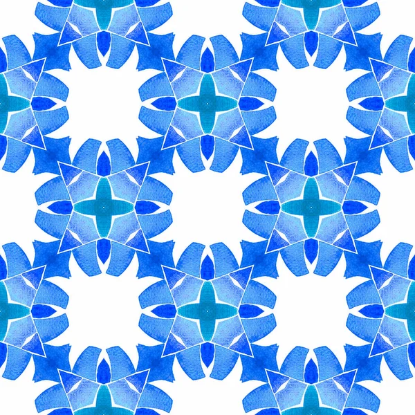 Textilfertiger Druck Bademoden Tapeten Verpackung Blaues Exzellentes Boho Chic Sommerdesign — Stockfoto