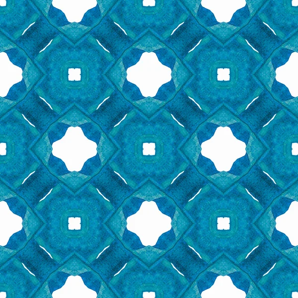 テキスタイル準備ができて創造的なプリント 水着生地 ブルーの卓越したBohoシックな夏のデザイン アラベスクの手描きデザイン オリエンタル唐草手描き枠 — ストック写真