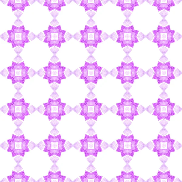 Медальйон Безшовний Візерунок Фіолетовий Екзотичний Бухо Шикарний Літній Дизайн Текстиль — стокове фото