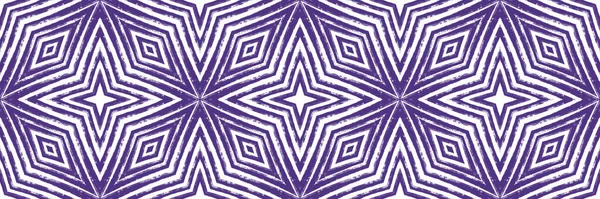 Granica Bez Szwu Mozaiki Purpurowe Symetryczne Tło Kalejdoskopu Sprawiedliwy Element — Zdjęcie stockowe