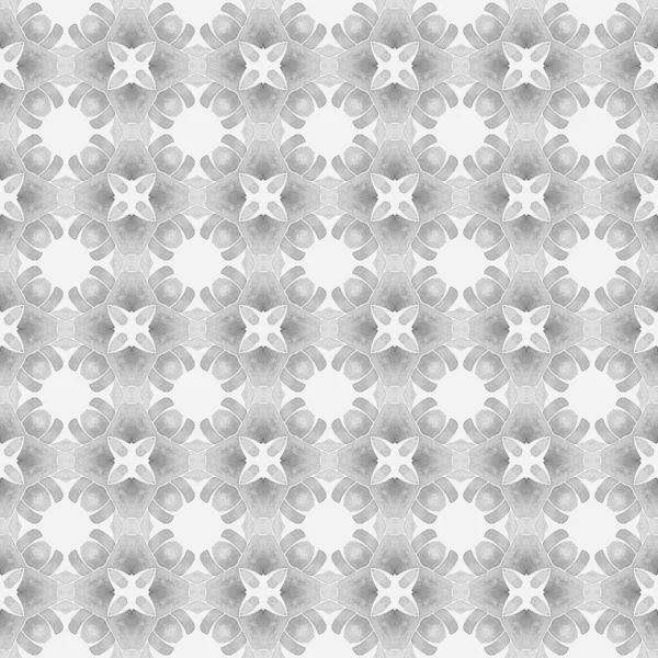 Mosaisch Nahtloses Muster Schwarz Weiß Günstiges Boho Chic Sommerdesign Handgezeichnete — Stockfoto