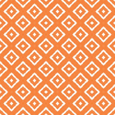 Çizgili el çizimi desen. Turuncu simetrik kaleydoskop arka planı. Çizgili elle çizilmiş fayans tekrarlanıyor. Tekstil hazır baş döndürücü baskı, mayo kumaş, duvar kağıdı, ambalaj..