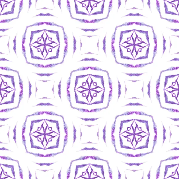 Fondo Acuarela Azulejos Púrpura Atractivo Diseño Boho Chic Verano Pintado — Foto de Stock
