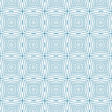 Döşemeli suluboya deseni. Mavi simetrik kaleydoskop. Tekstil hazır hassas baskı, mayo kumaş, duvar kağıdı, ambalaj. Elle boyanmış suluboya pürüzsüz.