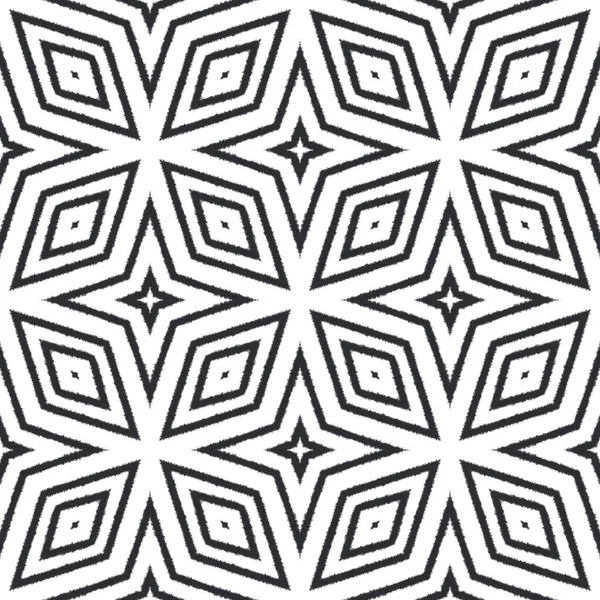 Tiled Watercolor Pattern Black Symmetrical Kaleidoscope Background Hand Painted Tiled — Stok fotoğraf