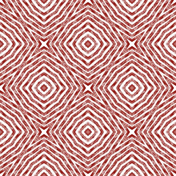 Medaillon Nahtloses Muster Weinroter Symmetrischer Kaleidoskop Hintergrund Aquarell Medaillon Nahtlose — Stockfoto