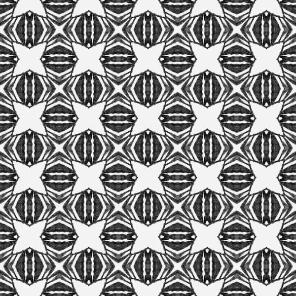 Stock image Textile ready juicy print, swimwear fabric, wallpaper, wrapping. Black and white memorable boho chic summer design. Ethnic hand painted pattern. Watercolor summer ethnic border pattern.