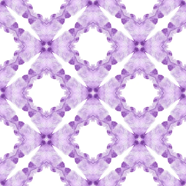 Mosaic Seamless Pattern Purple Indelible Boho Chic Summer Design Hand — Stock Photo, Image