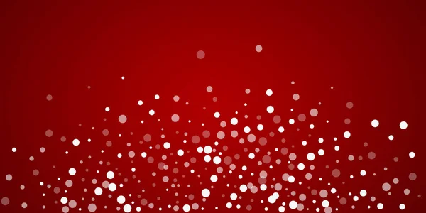 飘落的雪花掩盖了圣诞节的背景 淡淡的飘扬的雪花和圣诞红背景上的星星 美丽的雪花覆盖在上面 广泛的病媒说明 — 图库矢量图片