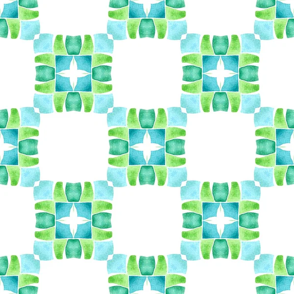 Organic Tile Green Comely Boho Chic Summer Design Textile Ready — Stock Photo, Image