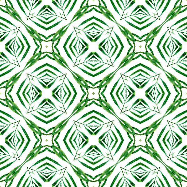 Azulejo Orgánico Diseño Boho Chic Verano Con Clase Verde Frontera — Foto de Stock