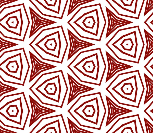 Bezešvé Medailonky Maroon Symetrické Kaleidoskop Pozadí Textilní Hotový Úhledný Potisk — Stock fotografie