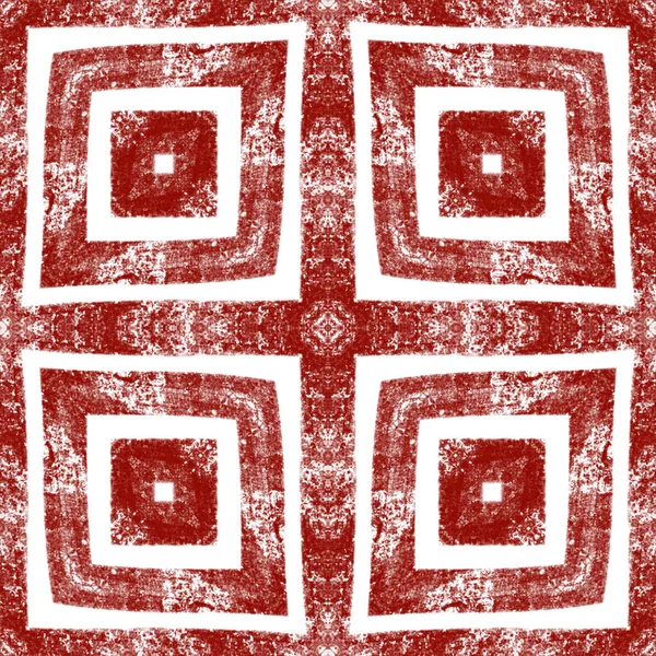 Wzór Bez Szwu Mozaiki Wino Czerwone Symetryczne Tło Kalejdoskopu Tekstylia — Zdjęcie stockowe