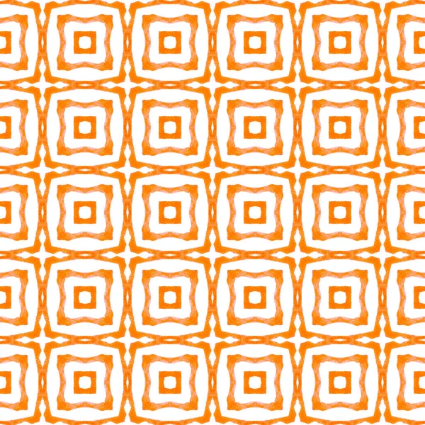 Ikat Opakující Design Plavek Orange Actual Boho Chic Summer Design — Stock fotografie