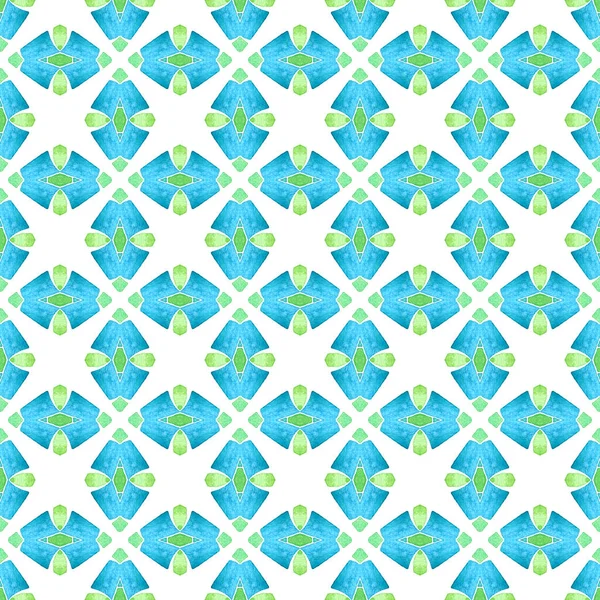 Gestreiftes Handgezeichnetes Design Grünes Symmetrisches Boho Chic Sommerdesign Textilfertiger Unvergesslicher — Stockfoto