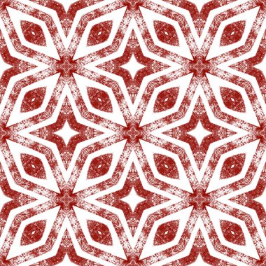 Sembol çizgileri tasarımı. Şarap kırmızısı simetrik kaleydoskop arka planı. Geometrik simge çizgileri deseni. Tekstil hazır harika baskı, mayo kumaş, duvar kağıdı, ambalaj..
