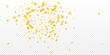 Amerikan dolarları düşüyor. Dağınık altın Amerikan Doları. Amerikan parası. Küresel finansal kriz konsepti. Geniş vektör illüstrasyonu.