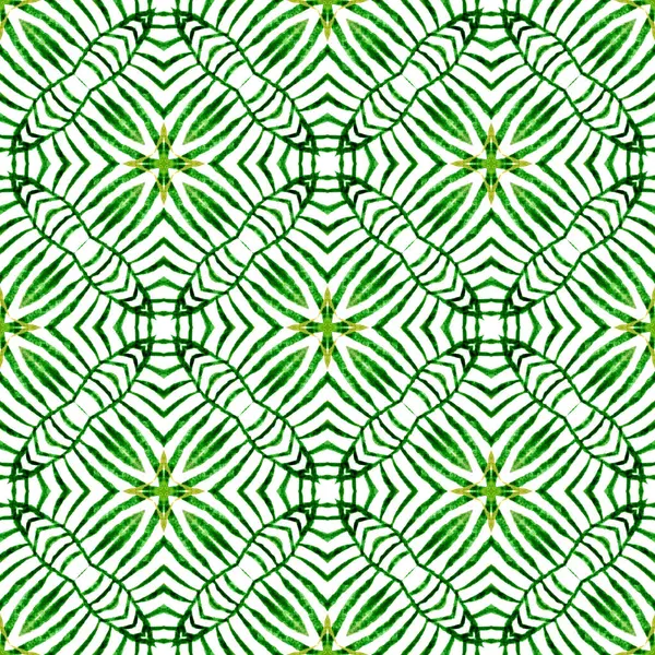 Tropický Bezešvý Vzor Zelený Pozitivní Boho Elegantní Letní Design Textilní — Stock fotografie