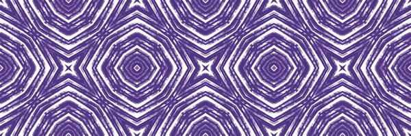 Arabesque hand drawn seamless border. Purple symmetrical kaleidoscope background. Oriental arabesque hand drawn design. delicate decorative design element for background.