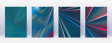 Sanat kartı. Soyut çizgiler modern broşür şürü. Beyaz mavi arka planda kırmızı renkli geometri. Büyük kapak, broşür, poster, kitap vs..