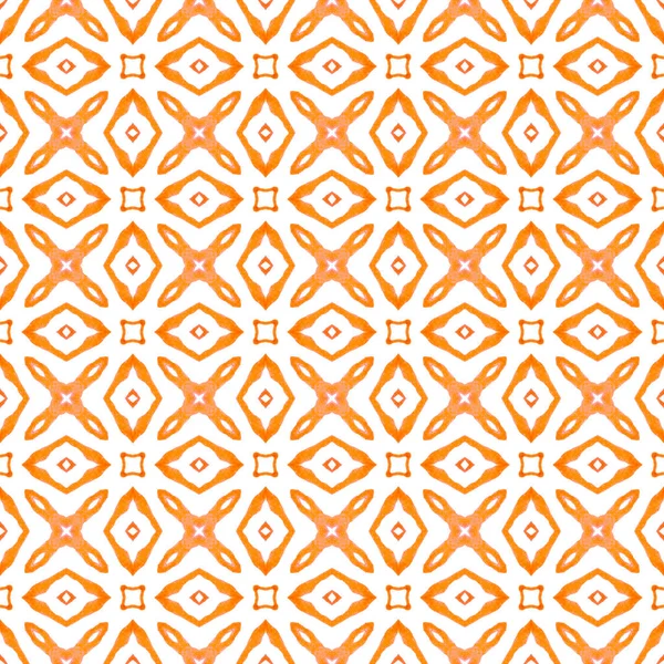 Organic Tile Orange Bizarre Boho Chic Summer Design Textile Ready — Stock Photo, Image