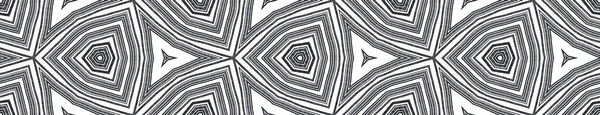 Textured Stripes Seamless Border Black Symmetrical Kaleidoscope Background Juicy Decorative — Stock Photo, Image