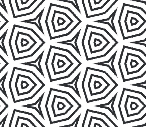 Arabesque Hand Drawn Pattern Black Symmetrical Kaleidoscope Background Oriental Arabesque — Stock Photo, Image