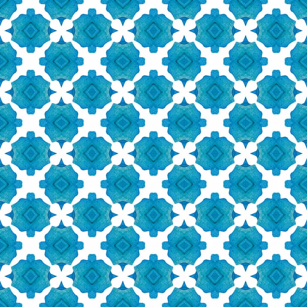 Textile Ready Superb Print Swimwear Fabric Wallpaper Wrapping Blue Curious — Stock Photo, Image