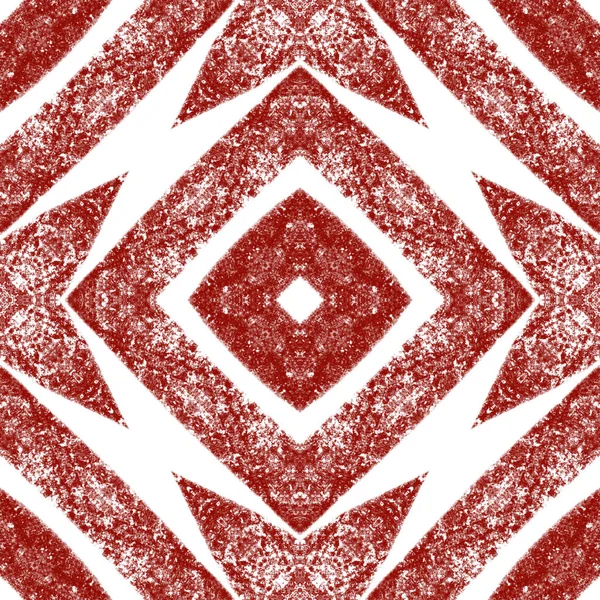 Ułożone Wzory Akwareli Wino Czerwone Symetryczne Tło Kalejdoskopu Ręcznie Malowane — Zdjęcie stockowe