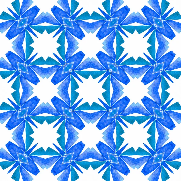 Textile Ready Classic Print Swimwear Fabric Wallpaper Wrapping Azul Animado — Fotografia de Stock