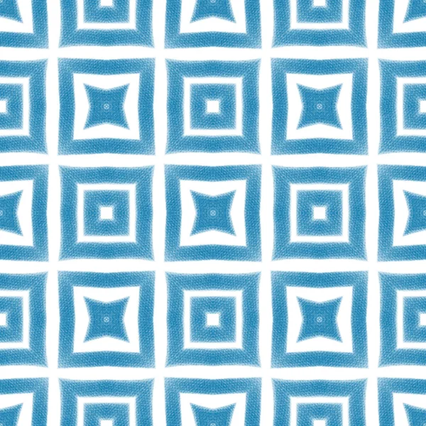 Gestructureerde Strepen Patroon Blauwe Symmetrische Caleidoscoop Achtergrond Trendy Textuur Strepen — Stockfoto