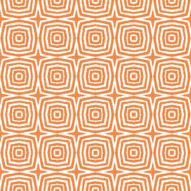 Arabesk el çizimi desen. Turuncu simetrik kaleydoskop arka planı. Oriental arabesk el çizimi tasarımı. Tekstil hazır baskı, mayo kumaş, duvar kağıdı, ambalaj..