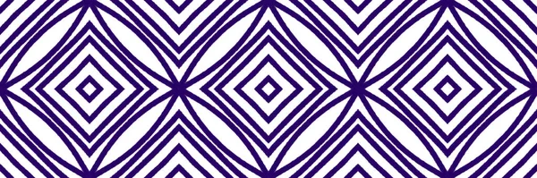 条纹手绘无缝图案 紫色对称万花筒背景 重复有条纹的手绘边界 流行的背景装饰设计元素 — 图库照片