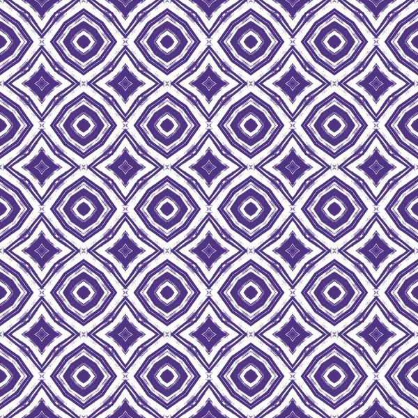 Striped hand drawn pattern. Purple symmetrical kaleidoscope background. Repeating striped hand drawn tile. Textile ready delightful print, swimwear fabric, wallpaper, wrapping.