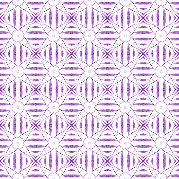 Hand drawn tropical seamless border. Purple amusing boho chic summer design. Textile ready appealing print, swimwear fabric, wallpaper, wrapping. Tropical seamless pattern.