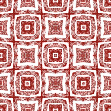 Tekrar eden mayo tasarımı. Şarap kırmızısı simetrik kaleydoskop arka planı. Yaz çöreği şekeri desenli. Tekstil hazır popüler baskı, mayo kumaş, duvar kağıdı, ambalaj.