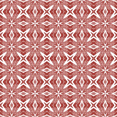 Egzotik, pürüzsüz desen. Kestane rengi simetrik kaleydoskop. Yaz mayosu, egzotik, pürüzsüz tasarım. Tekstil hazır modern baskı, mayo kumaş, duvar kağıdı, ambalaj..