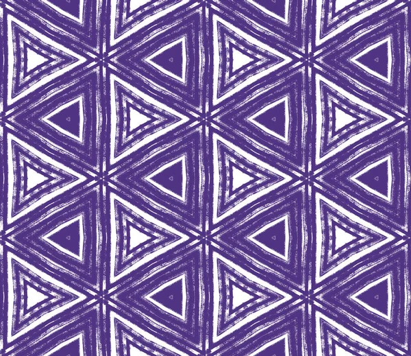 モザイクシームレスパターン 紫の対称的なケルドーコープの背景 レトロモザイクシームレスデザイン 織物の準備ができた豪華な印刷物 水着の生地 包むこと — ストック写真
