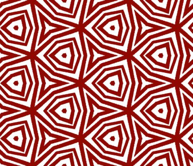 Çizgili el çizimi desen. Kestane rengi simetrik kaleydoskop. Tekstil hazır, mayo kumaş, duvar kağıdı, ambalaj. Çizgili elle çizilmiş fayans tekrarlanıyor.